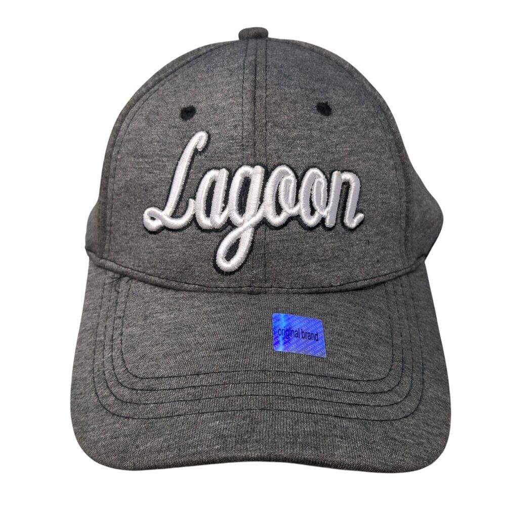 Lagoon Strapback Hat Gray One Size Adjustable Embroidered Lucky 7 USA